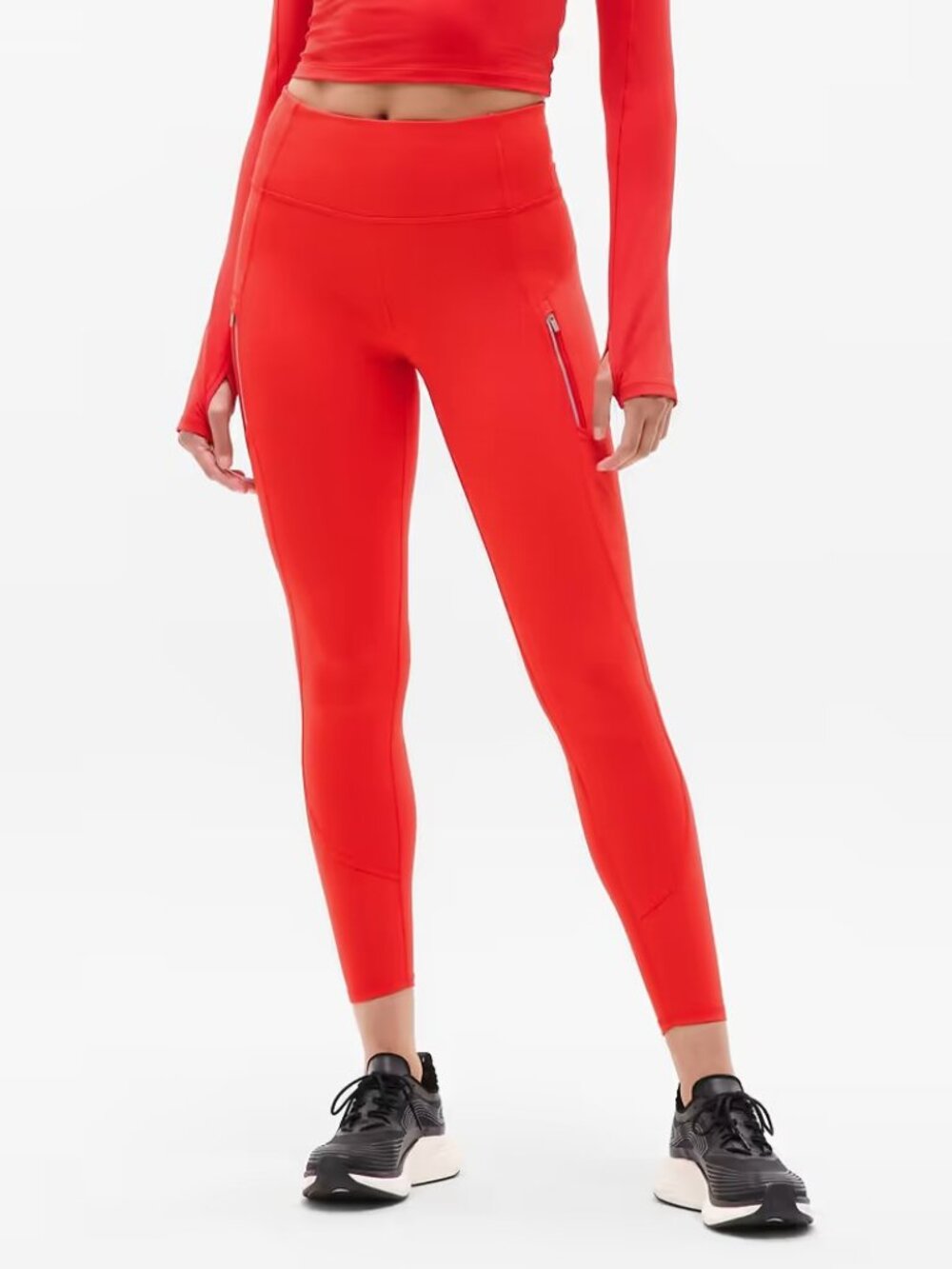 New Athleta M Rainier High Rise Legging Cardinal Red Medium Regular